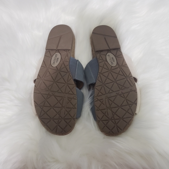 Earth Origins Womens Sandal Size 8 Lexi Blue Suede Strappy Low 1" Heel NEW - Picture 9 of 11